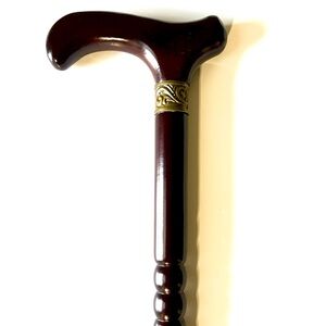 Grand Wooden Cane with small imperfections on handle (K)
